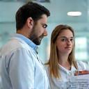 Consultant analyzing nutrition profile with a client