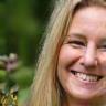 Charlotte Evans in garden